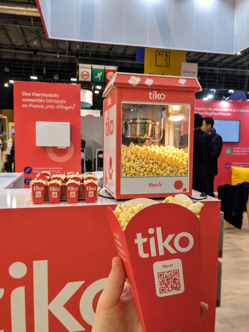 Stand TIKO avec animation pop-corn brandée