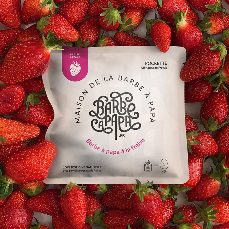 barbe à papa à la fraise