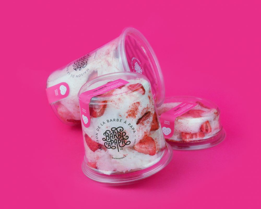 barbe à papa à la fraise - le cadeau idéal