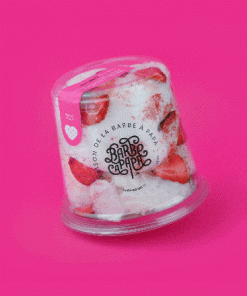 pot de barbe à papa à la fraise - le cadeau idéal