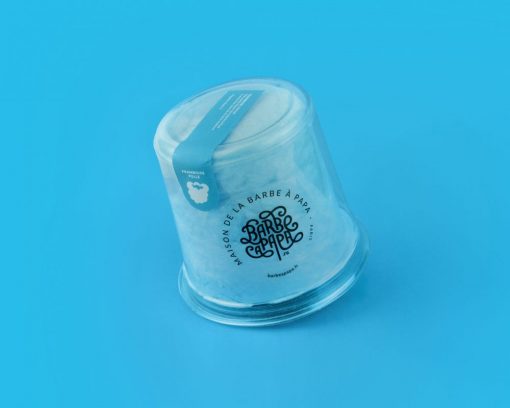 pot de barbe à papa à la framboise