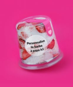 cadeau personnalise barbe à papa fraise naturelle
