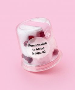 cadeau personnalise barbe à papa rose framboise