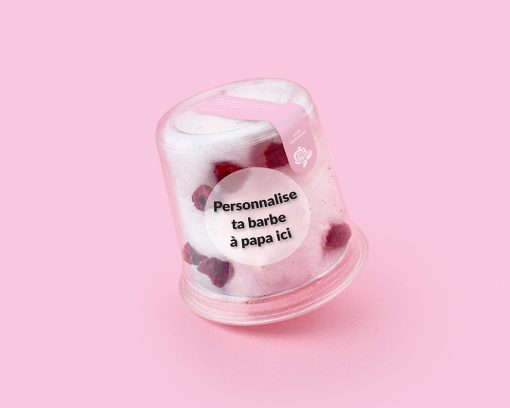 cadeau personnalise barbe à papa rose framboise