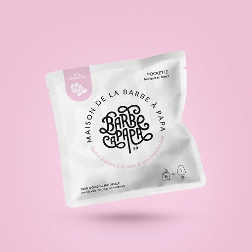 barbe à papa à la rose