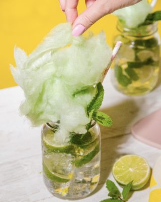 cocktail mojito barbe à papa