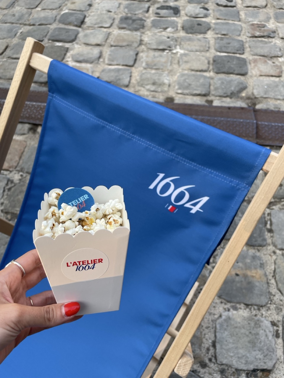 Pop-corn au logo comestible 1664